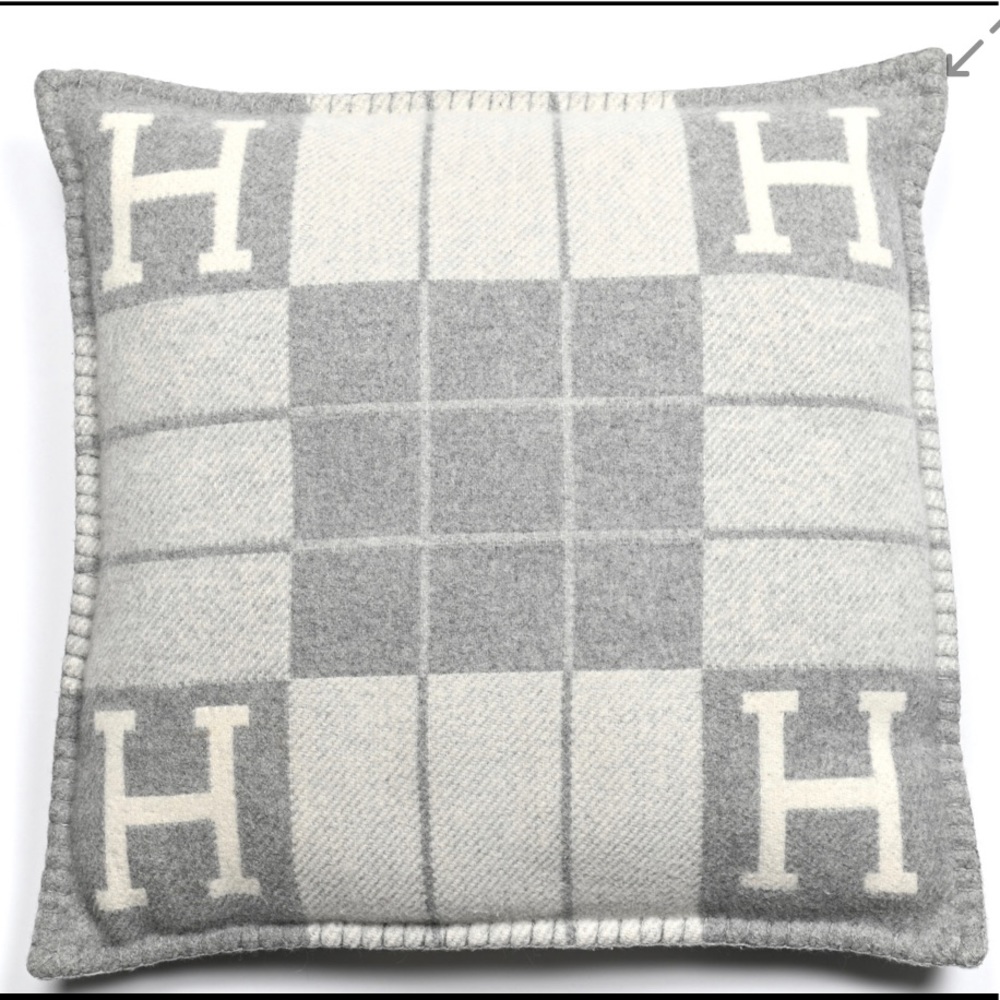 light grey Hermes avalon pillows